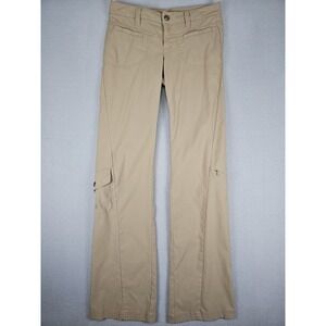 Athleta Dipper Pant Women's 4T Beige Utility Bootcut Hiking Cargo Pockets 683761